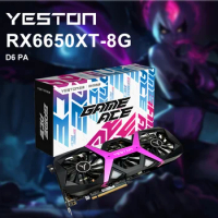 Yeston New RX 6600 RX 6650 XT RX RX 6500 XT Graphic Card GDDR6 Game Video Card RGB Computer Desktop GPU
