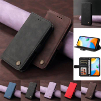 Luxury Skin Feel Leather Capa on For Xiaomi Redmi 12 redmi 12 redmi12 5G 4G Cover Card Slot Flip Protect Mobile Phone Case