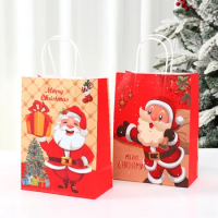 Christmas Santa Claus Paper Bag Merry Christmas Decorations for Home 2023 Navidad Gift Bags Natal Noel Xmas Tree Decor Gift