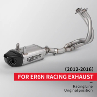 For ER6N ER6F Moto Racing Exhaust Full System Muffler 2012-2016