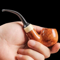 Luxury Smoking Filter Dry Tobacco Pipe Carven Smoking Pipe Carved Briar Wood Pipe With Food Grade Acrylic Mouthpiece