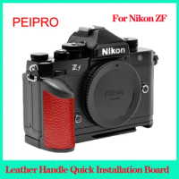 PEIPRO Leather Handle Quick Installation Board For Nikon ZF Camera Bottom Plate for Camera Tripod Photography Support