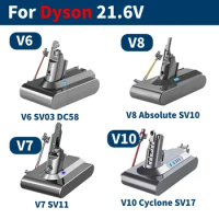 Vacuum Cleaner Battery for Dyson V6 V7 V8 V10 Series SV07 SV09 SV10 SV12 DC62 Absolute Fluffy Animal Pro Rechargeable Bateria