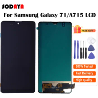 TFT For Samsung Galaxy A71 LCD With Touch Screen Digitizer Glass Assembly For Samsung A71 Display A715 A715F A715FD With Frame