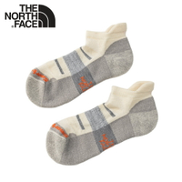 【The North Face 運動羊毛跑步襪《米白/灰》】3CNN/美麗諾羊毛襪子/吸濕透氣/耐磨/短襪/襪子/跑步