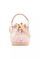 Louis Vuitton Pre-Loved Louis Vuitton Nano Noe Monogram Laminated Handbag jacquard leather pink ligh