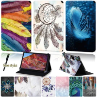 Universal PU Leather Tablet Stand Cove Case for Huawei MediaPad M1/M2//M3/M5/M6/8.0"/8.4"/10"/10.8" Feather Pattern Series