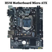 H510 Computer Mainboard DDR4 Desktop Memory Dual Channel Desktop Computer Motherboard Support LGA1200 CPU 10/11 Gen Processor