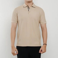 Polo BURBERRY HARTFORD BUTTON CHECK BEIGE POLO 100% ORIGINAL Size L