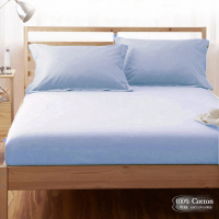 【LUST】素色簡約 莫蘭迪 100%純棉單人加大3.5尺精梳棉床包/歐式枕套 (不含被套)台灣製造