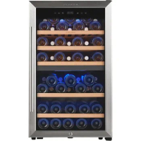 Wine Cooler Fridge 52 Bottles (Bordeaux 750ml),Freestanding Dual Zone Wine Refrigerator,Wine Cellar with Upgrade Compressor