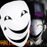 Smile Crying Face V-Shaped Mask Anime Black Bullet Kagetane Hiruko Mask Halloween Terror Cosplay Costume Prop for Men Women