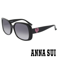 【ANNA SUI 安娜蘇】日本安娜蘇鏤空愛心設計款太陽眼鏡(黑 -AS848M001)
