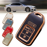 5 Buttons TPU Car Remote Key Case Cover For Honda Civic CRV HRV Elison Accord Pilot Fit Freed Vezel Odyssey XR-V Car Accessories