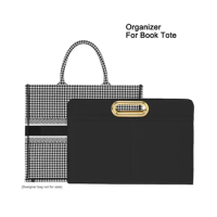 Fit Book Tote Bag Purse Organizer Insert, Felt Bag Liner with Golden Handle, Handbag &amp; Tote Shaper, For Dio Book Tote