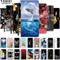 Leather Book Cover For Samsung S24 Ultra S 24 5G Wallet Flip Cat Coque For Samsung Galaxy S24 Plus / S22 / S21 Case S24Ultra