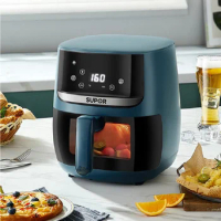 SUPOR Air Fryer Household 4L Visual Baking Electric Fryer LCD Touch Oven French Fries Oil-free Low-fat Fryer KD40D833