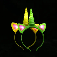 Creative Luminescent Hair Hoop Led Flashing Colorful Christmas Party Birthday Unicorn Toy Gift Scenic Area Night Market