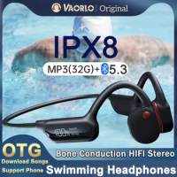 Bone Conduction Headphone Bluetooth 5.3 Sports Swimming IPX8 Waterproof Wireless Earphone With 32G Memory MP3 Player HIFI headse