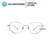 KACAMATAMOO Frame Kacamata Wanita Cat Eye VEGA CE V1117 Titanium Elegan Nyaman Nosepad Silver