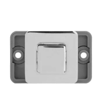 Lockset Button Catch Lock Black Caravan Latch Knob Chrome Lock Cupboard Door Motorhome Cabinet Camper Brand New