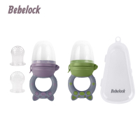 BeBeLock 奶嘴水果棒 紫小豬/綠小豬