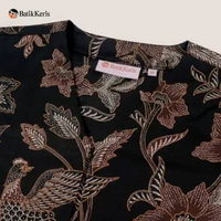 Batik Keris Outer Lengan Panjang Motif Keris Wilasa Waradana M Hitam