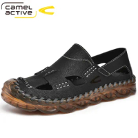 Camel Active New Top Quality Sandals Men Sandals Summer Genuine Leather Sandals Men Outdoor Shoes Men Leather Shoes