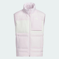 【adidas 愛迪達】羽絨背心 童裝 大童 女童 保暖 亞規 JK DOWN VEST 粉白 JI6226