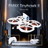 EMAX Tinyhawk II 75mm 1-2S Whoop FPV Racing Drone RC Quadcopter RTF w/ FrSky D8 Runcam 2 Cam Camera 25/100/200mw VTX ESC
