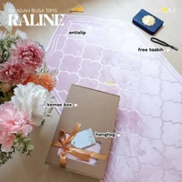 Gift Box Sajadah Rafa Polos Kubah Embossed Tebal Antislip Premium Kubah Cantik Hadiah Parcel Seserah