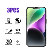 3Pcs Protective Glass For iPhone 15 13 12 14 Pro Max Screen Protector For iPhone X XS MAX XR 11 PRO 7 8 Plus Full Cover Glass
