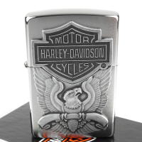 ZIPPO 美系~哈雷~Harley-Davidson-老鷹圖案貼飾設計