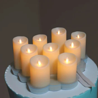9pcs/set Flameless LED Candles By AA Battery Operated,Pillar Candles For Wedding Event,Holiday/Birthday Party,Led Light