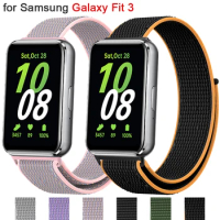 Nylon Loop Strap for Samsung Galaxy Fit 3 Adjustable Elastic Bracelet  Watchband for Samsung Galaxy Fit3 Band Accessories