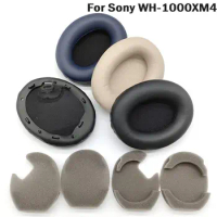 1 Pair Earpads Replacement For Sony WH-1000XM4 Headphone Ear Pads Cushion Soft Leather Memory Sponge Cover Durable Earmuffs