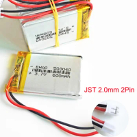 10 x 3.7V 600mAh 503040 Lipo Rechargeable Battery + JST PH 2.0mm 2Pin Plug For Mp3 DVD Camera GPS Bluetooth Recorder Smart Watch