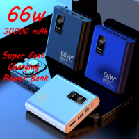 PD 66W Super Fast Charging Power Bank 30000mAh Mini External Battery Two-way Charger Powerbank For iPhone Huawei Xiaomi Samsung