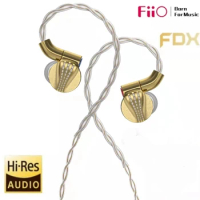 FiiO FDX In-Ear Earphones Pure Beryllium Diaphragm 1DD High-purity Braided Cable Hi-Res Audio Certified