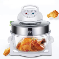 Turbo Convection Oven Oil Free Air Fryer Glass Bowl Cooker 12L Multifunctional Roaster110V / 60HZ