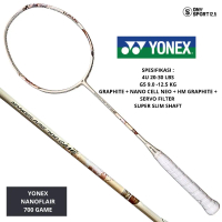 Yonex Nanoflair 700 Game Raket Bulu Tangkis dengan Graphite Nano Cell Neo HM Graphite Servo Filter S
