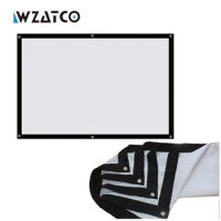 WZATCO 84inch 16:9 Canvas Movie Foldable HD Projection Screen for Thundeal Byintek DLP LED Projector