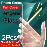 Full Cover Tempered Glass For Apple iPhone 12 13 14 Pro Max Mini Screen Protector For iphone11 8 7 6 14Plus SE 2020 X XR XS MAX