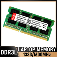 Laptop Memory RAM DDR3L 4GB 8GB 1600MHz 1333MHz SODIMM 1.35V PC3L-12800S PC3-10600S Non-ECC 204PIN Notebook RAM