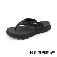 G.P(男)G-tech Foam舒適高彈人字拖鞋 男鞋-黑色