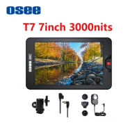 OSEE T7 3000 Nits 7 Inch Portable Monitor DSLR Camera Field 3D Lut HDR Full HD Monitor IPS Support 4K HDMI Input &amp; Output