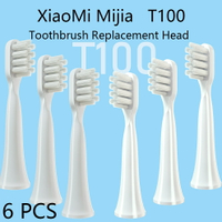 XIAOMI 小米 Mijia T100 替換刷頭的 6 個牙刷頭, 帶小米 Mijia T100 MES603 筆芯