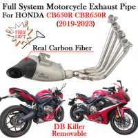 Full System For HONDA CB650R CBR650R CB CBR 650 CB650 CBR650 R 2019 - 2023 Motorcycle Exhaust Muffler Escape Front Mid Link Pipe
