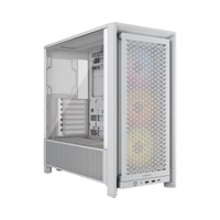 เคสคอมพิวเตอร์ Mid-Tower FRAME 4000D Airflow พร้อมพัดลม RS120 ARGB 3 ตัว สีขาว