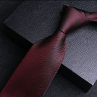 獵尚雅典酒紅色領帶 結婚新郎領帶婚慶領帶正裝西服領帶工作領帶